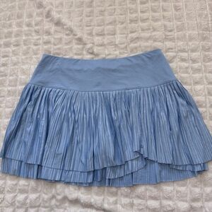 Lucky in Love Large Blue Pleated Skort Skirt ~ Tennis Pickleball Athletic